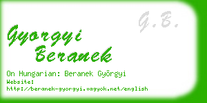 gyorgyi beranek business card