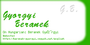 gyorgyi beranek business card
